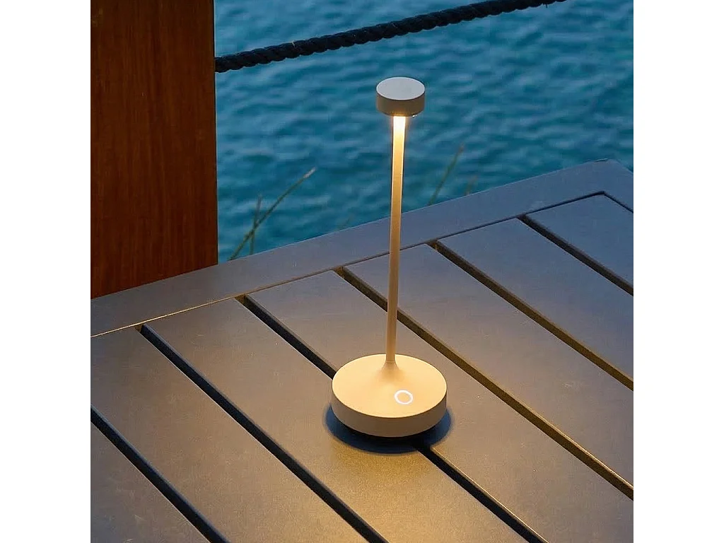 Lampe de table sans fil RUBY Sable H25cm
