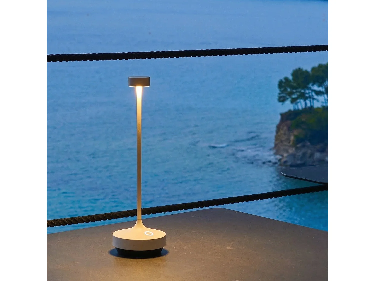 Lampe de table sans fil RUBY Blanc H25cm