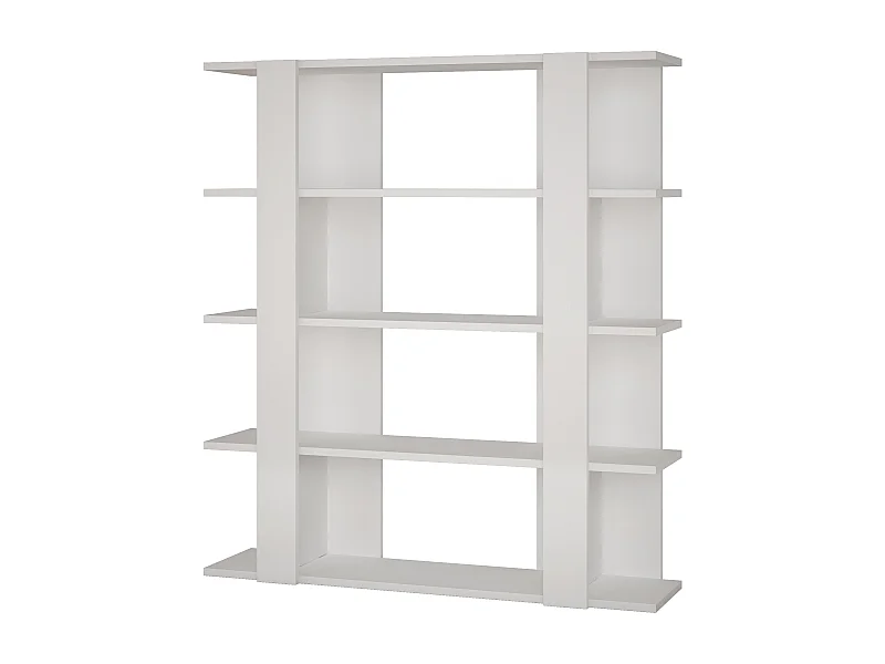 Buyqualia Mueble librería Decorativa de Gran Capacidad (Alto 121 / Ancho 110 / Fondo 29) en Color (Blanco)