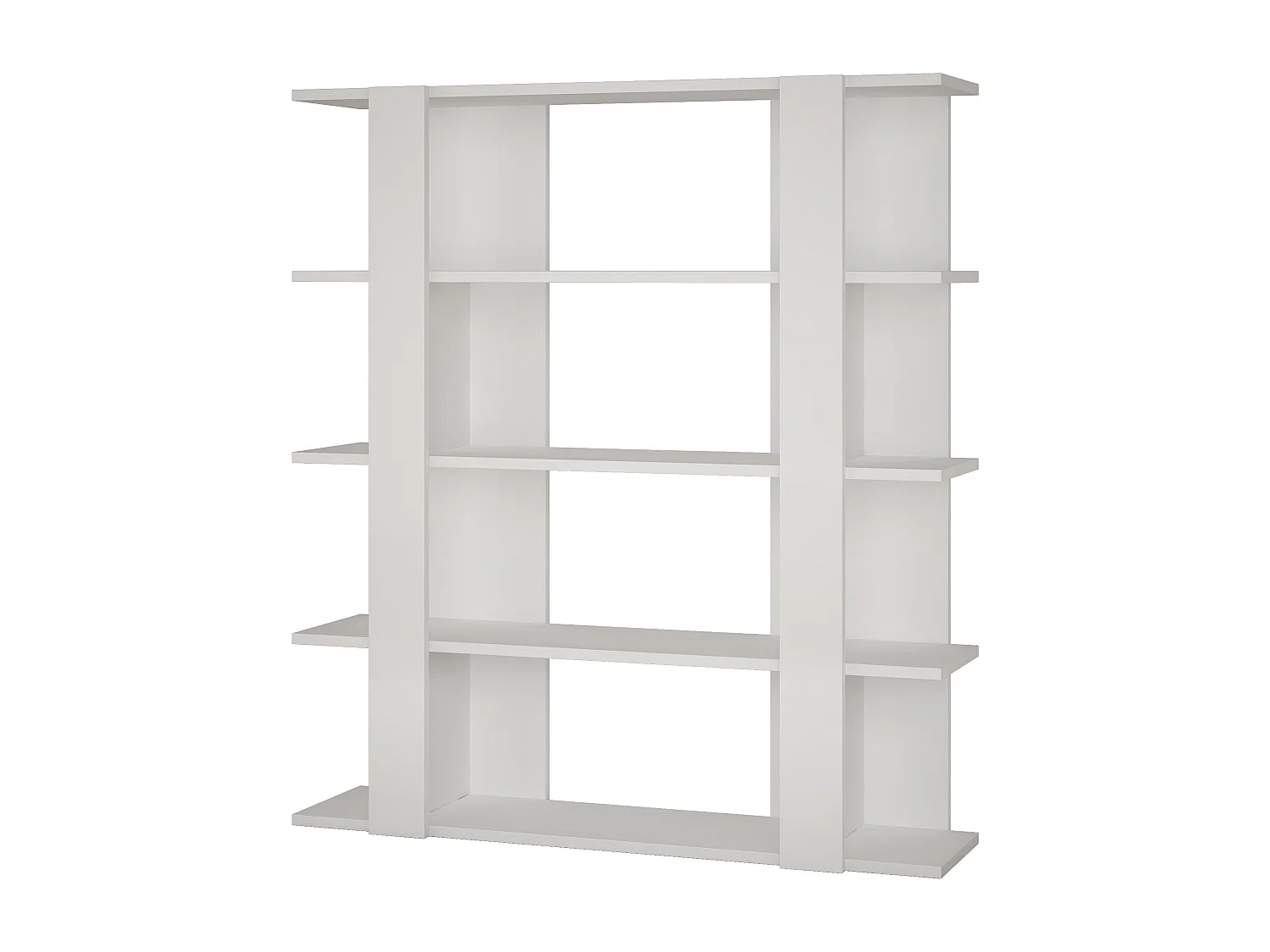 Buyqualia Mueble librería Decorativa de Gran Capacidad (Alto 121 / Ancho 110 / Fondo 29) en Color (Blanco)