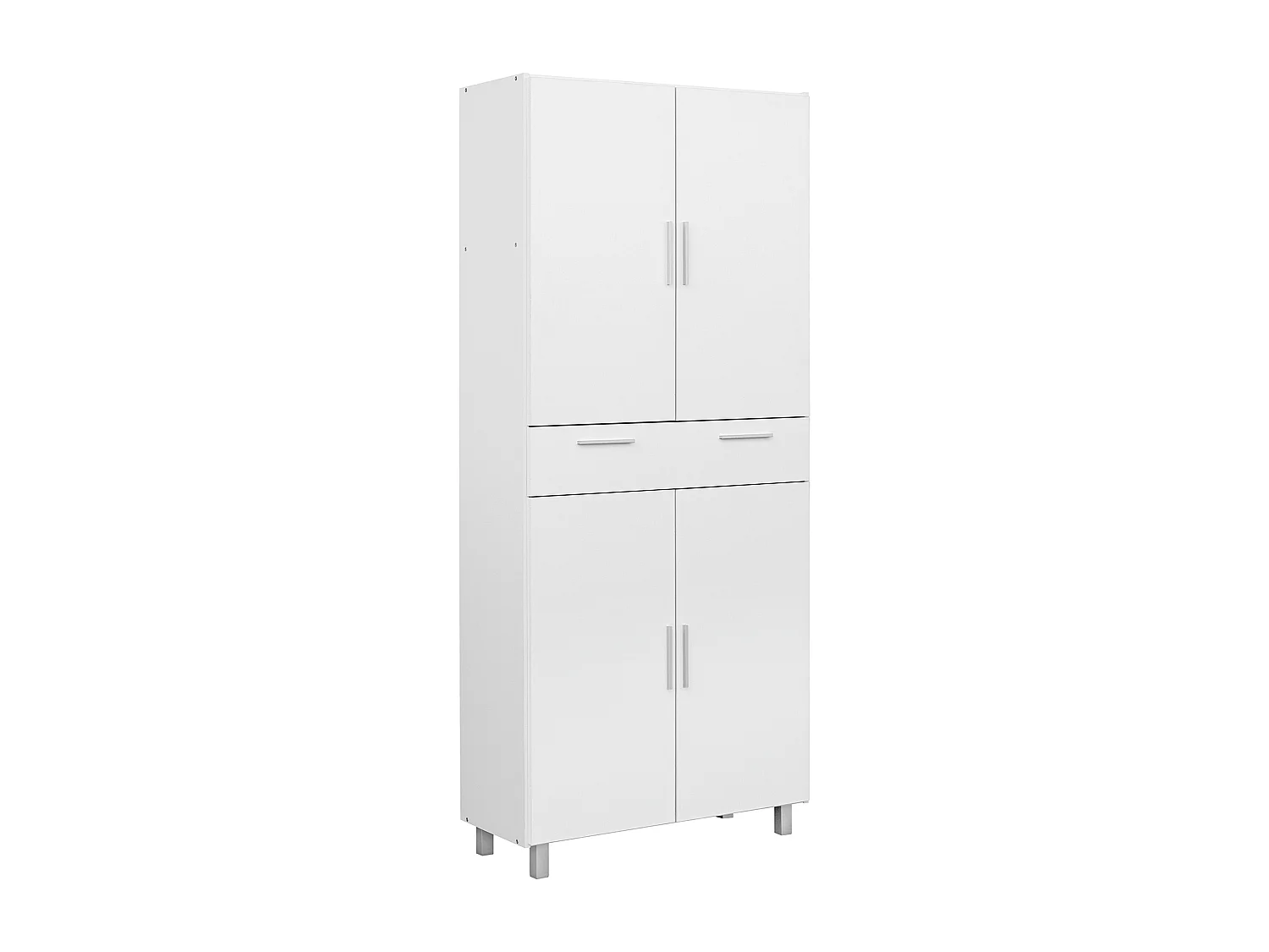 Armario despensa Multiusos Cocina con cajón y Cuatro Puertas de Gran Capacidad en Color Blanco Alto 188 / Ancho 82 / Fondo 35 - Buyqualia