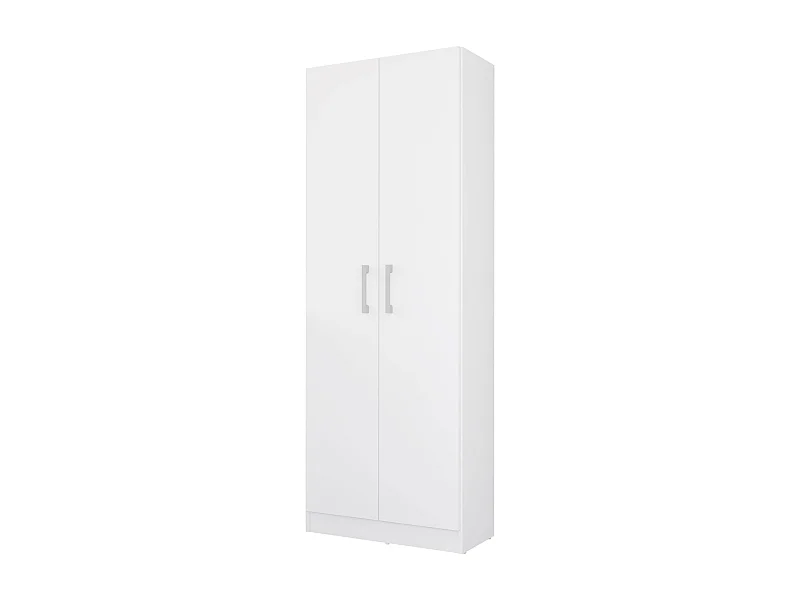 Armario hogar escobero Multiusos Dos Puertas en Color Blanco (Alto 170 cm/Ancho 61 cm/Fondo 32 cm) - Buyqualia