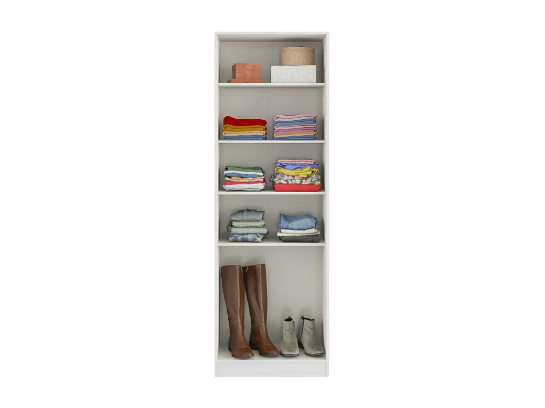 Armario multiusos blanco - 2 puertas - Baldas - 169x56x34 cm