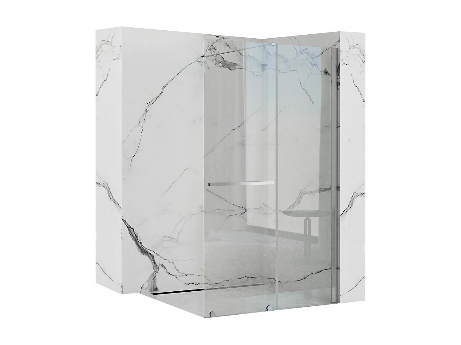 Paroi De Douche Rea Cortis 100 Chrom