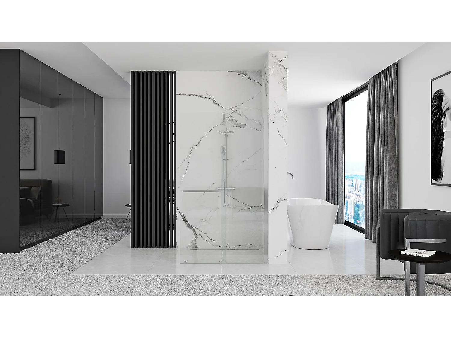 Paroi De Douche Rea Cortis 120 Chrom