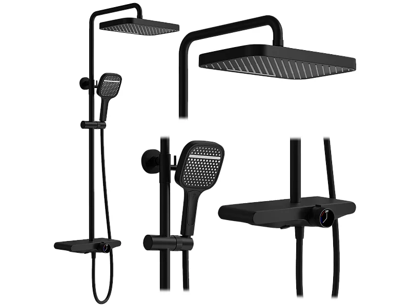 Set Doccia Rea Bari Black