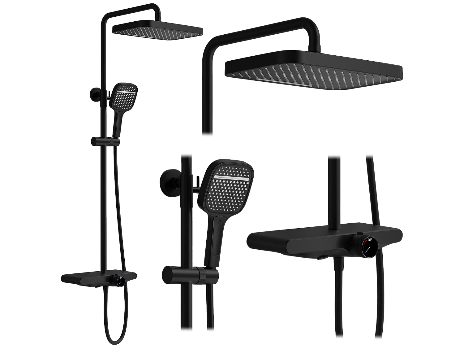 Set Doccia Rea Bari Black