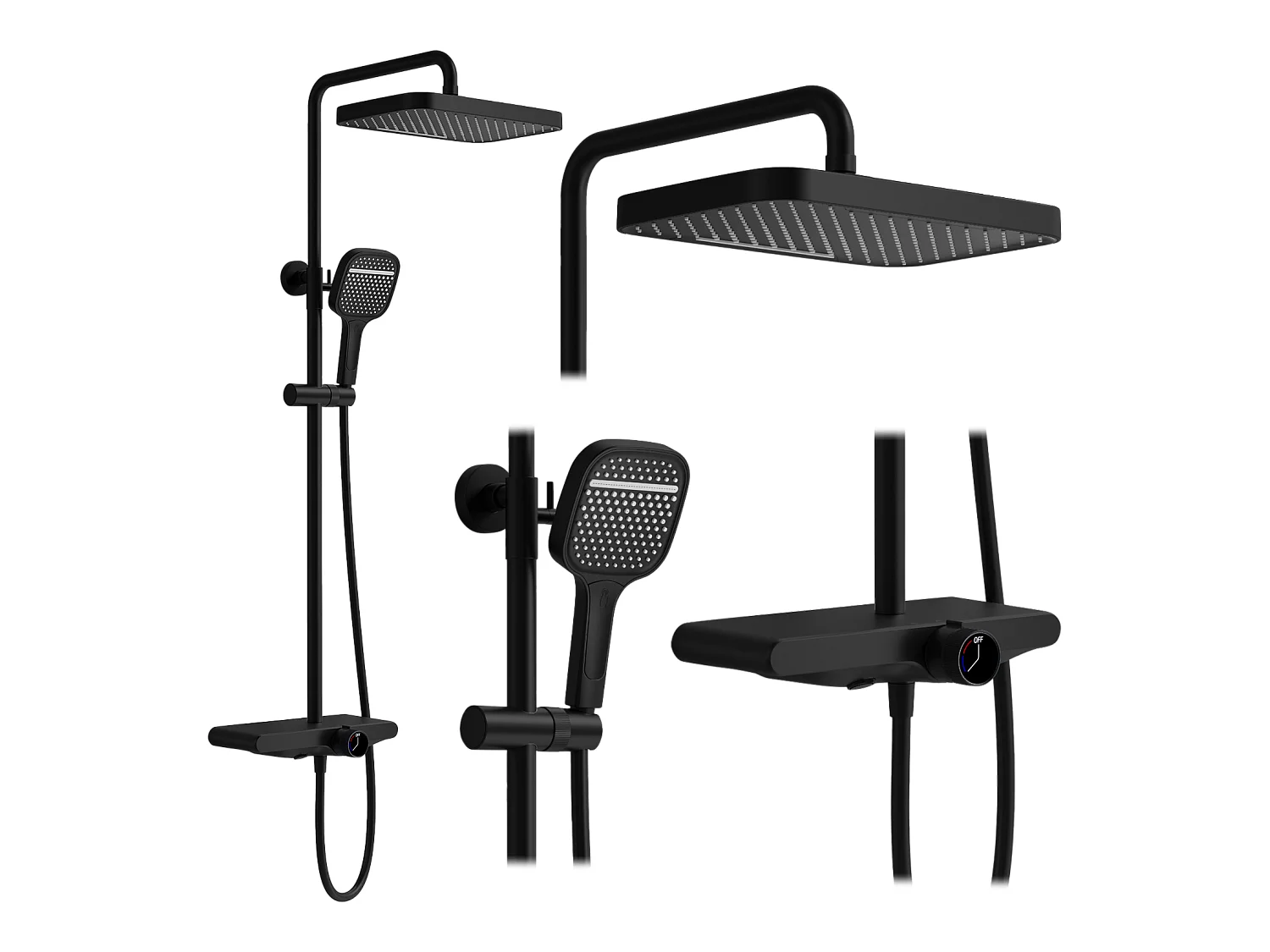 Kit De Douche Rea Bari Black