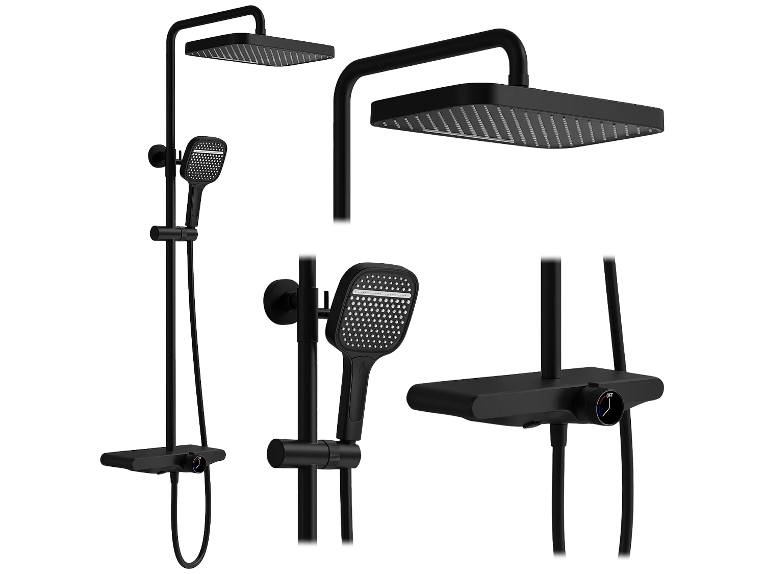 Conjunto De Ducha Rea Bari Black