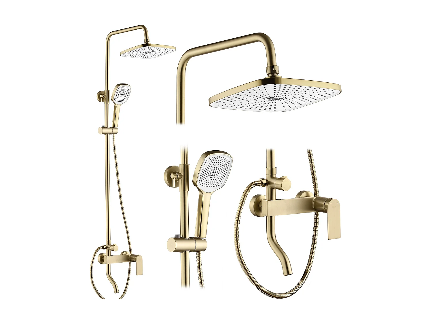 Kit De Douche Rea My1902-77Gg Storm Brush Gold