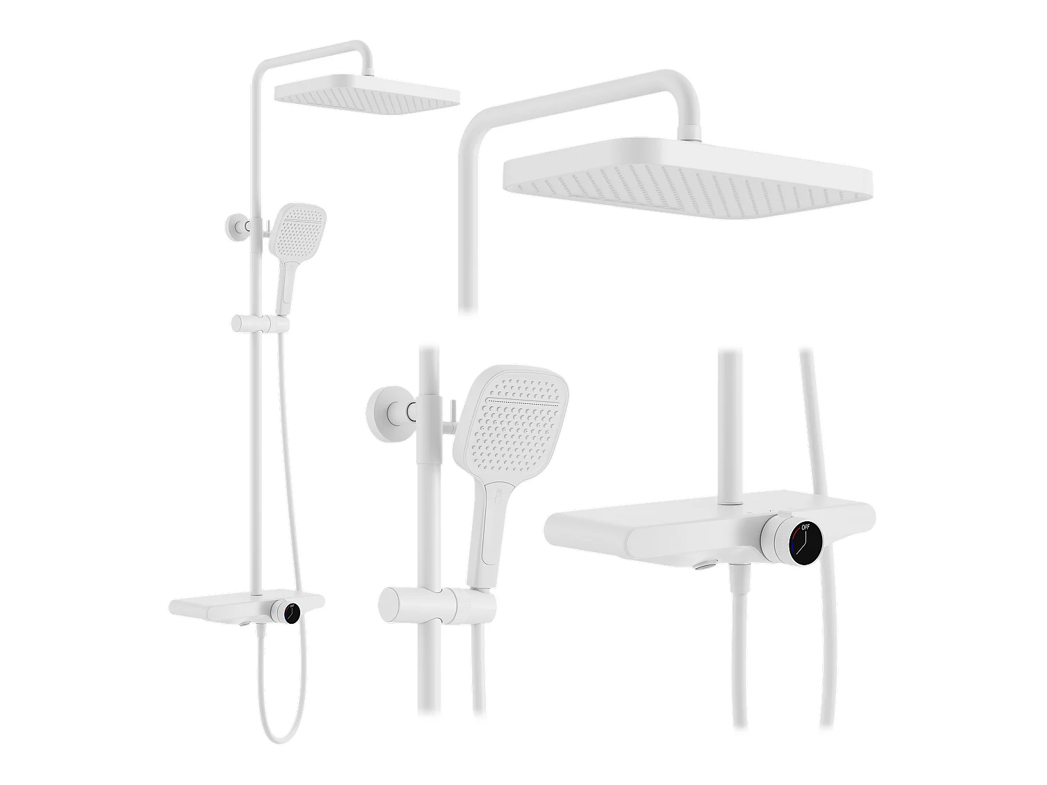 Kit De Douche Rea Bari White
