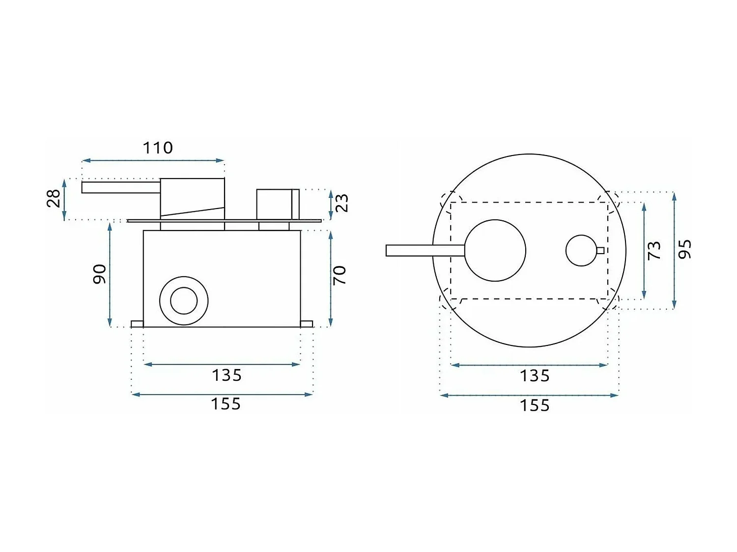 Kit De Douche Encastré Rea Dayton Thermostat Chrome