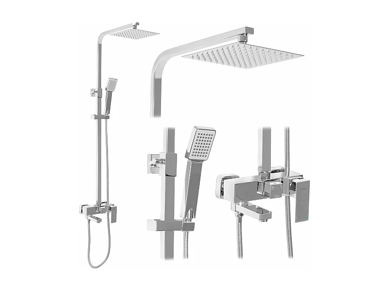 Kit De Douche Rea Lungo Thermostat Brush Gold