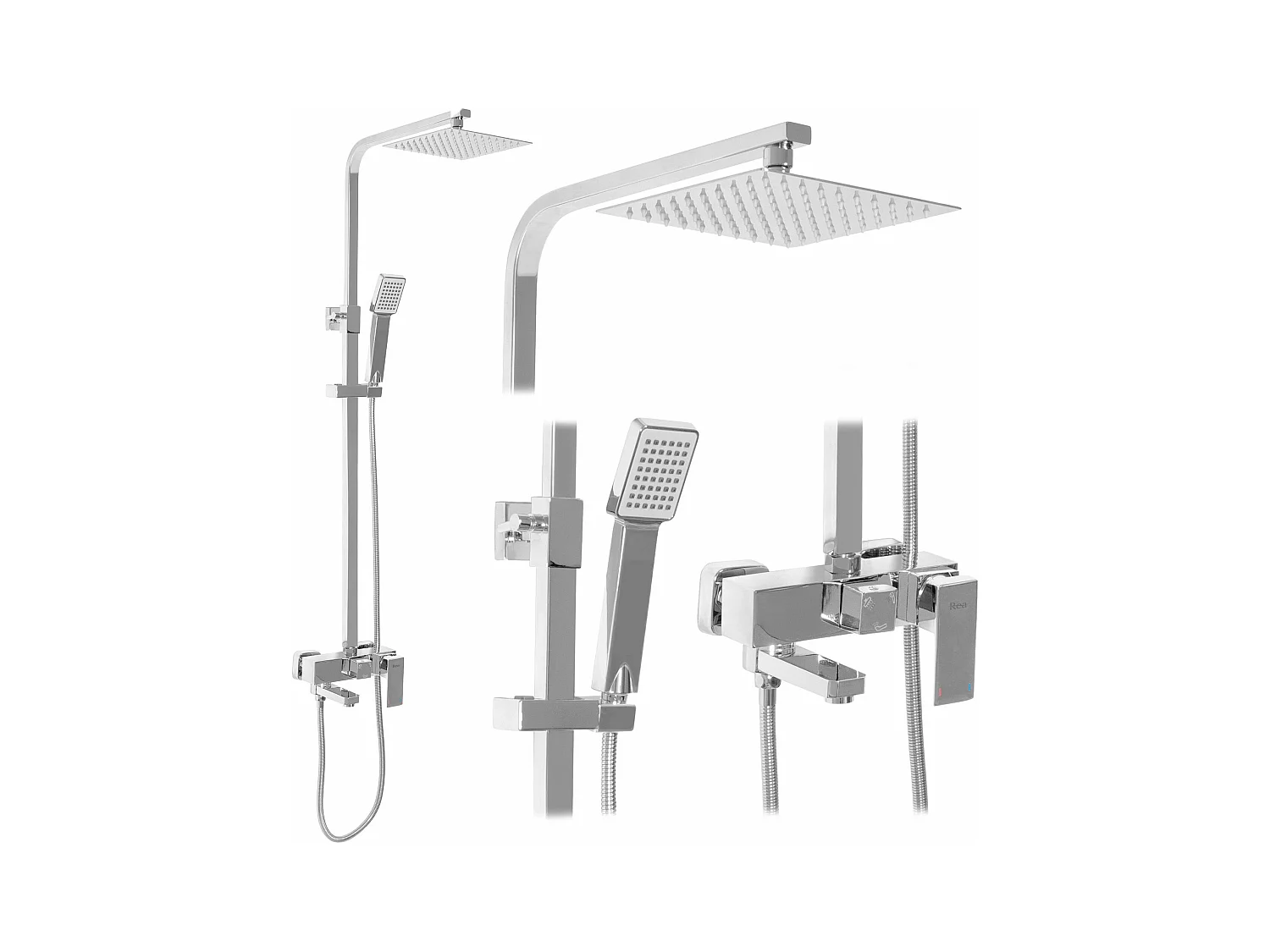 Kit De Douche Rea Lungo Thermostat Brush Gold