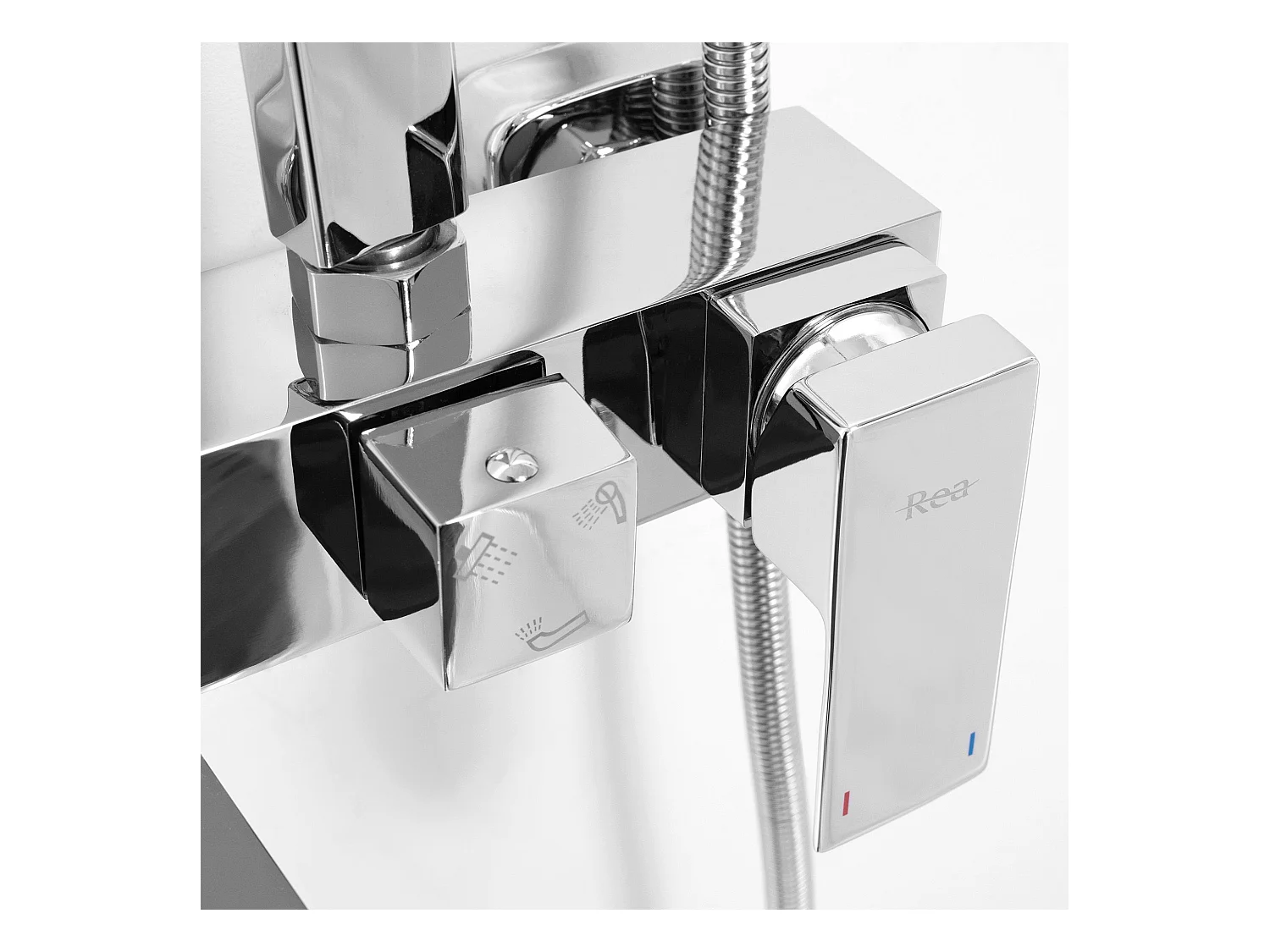 Kit De Douche Rea Lungo Thermostat Brush Gold