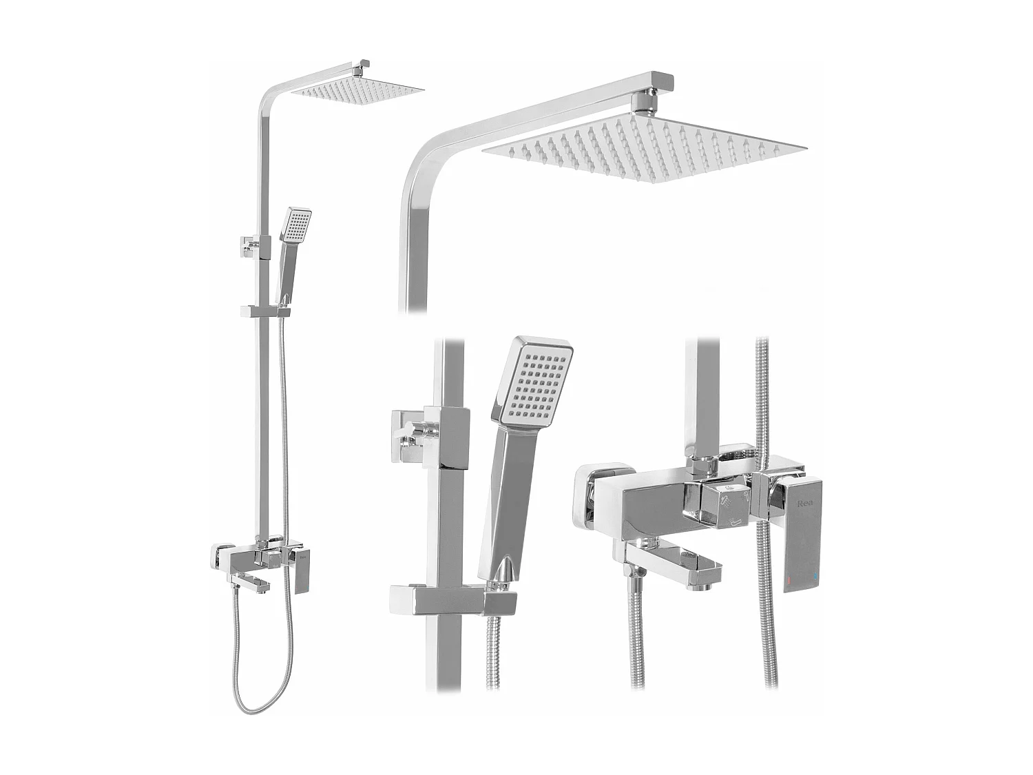 Kit De Douche Rea Lungo Thermostat Brush Gold