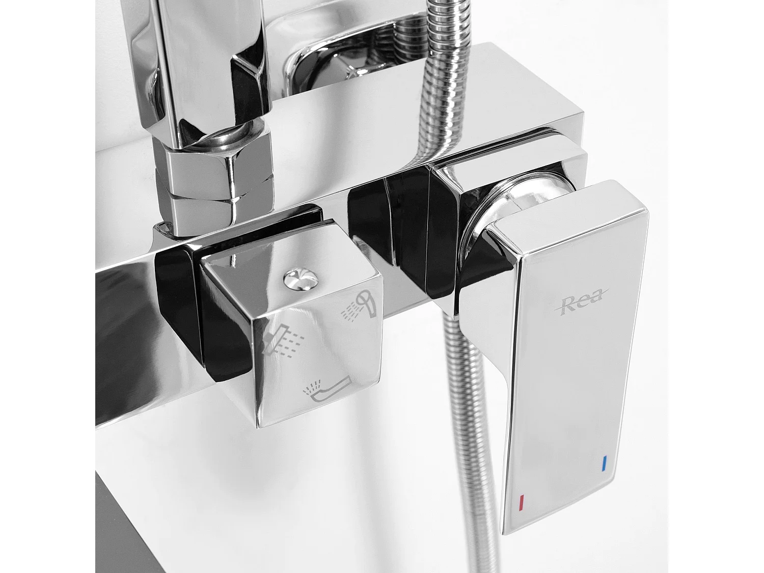 Kit De Douche Rea Lungo Thermostat Brush Gold