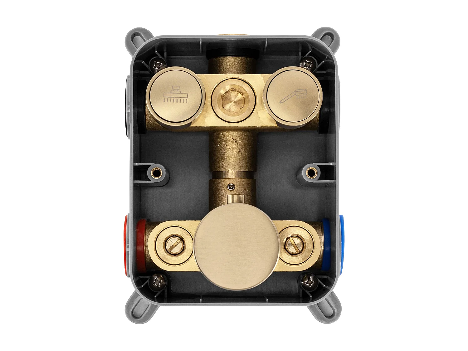 Kit De Douche Rea Lungo Thermostat Brush Gold