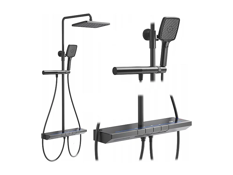 Kit De Douche Rea Pedro Thermostat Titanium