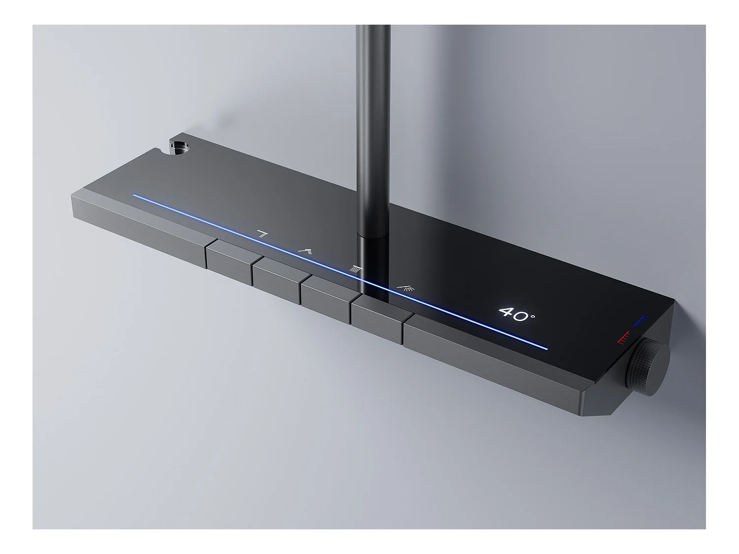 Kit De Douche Rea Pedro Thermostat Titanium