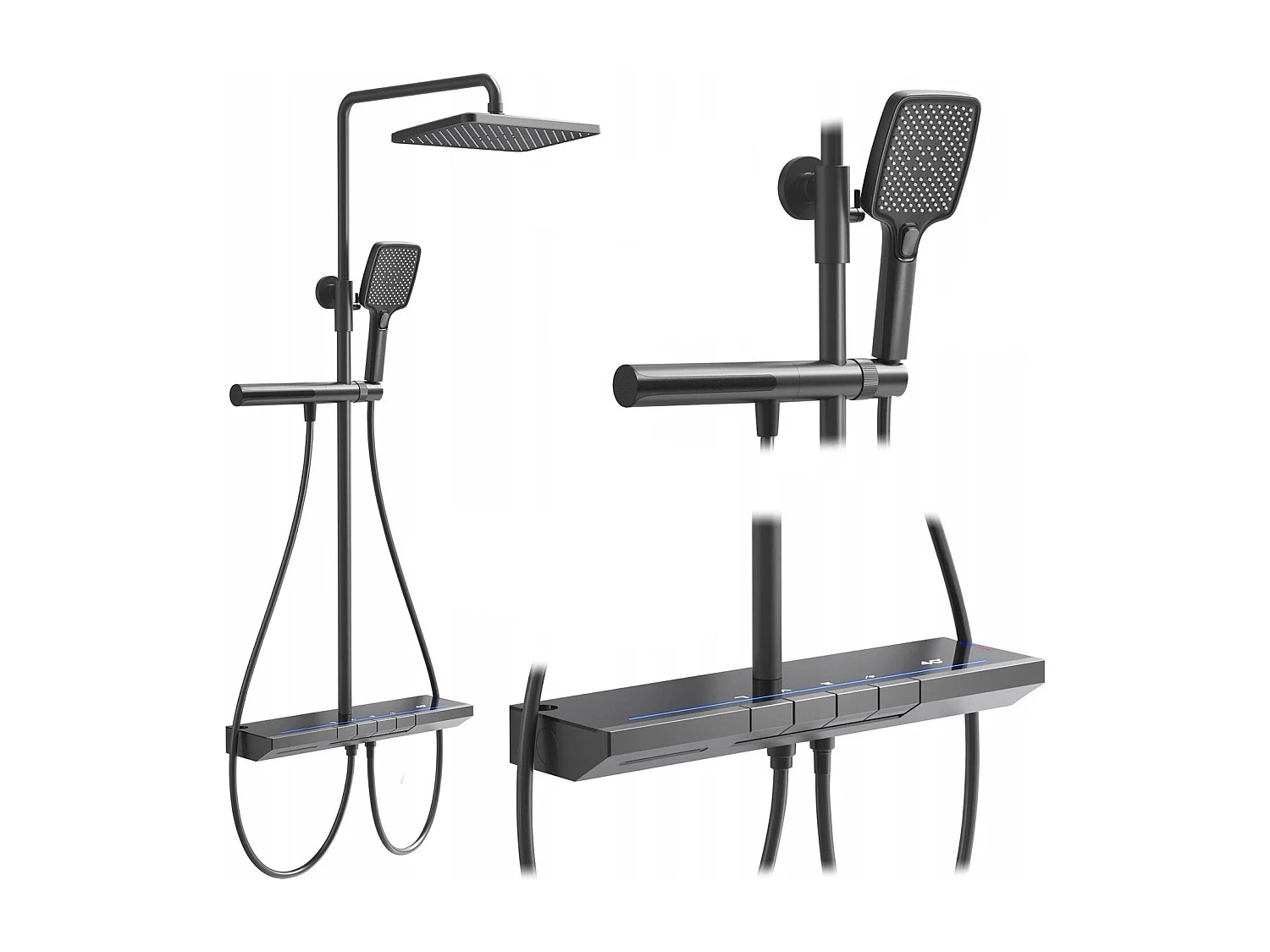 Kit De Douche Rea Pedro Thermostat Titanium