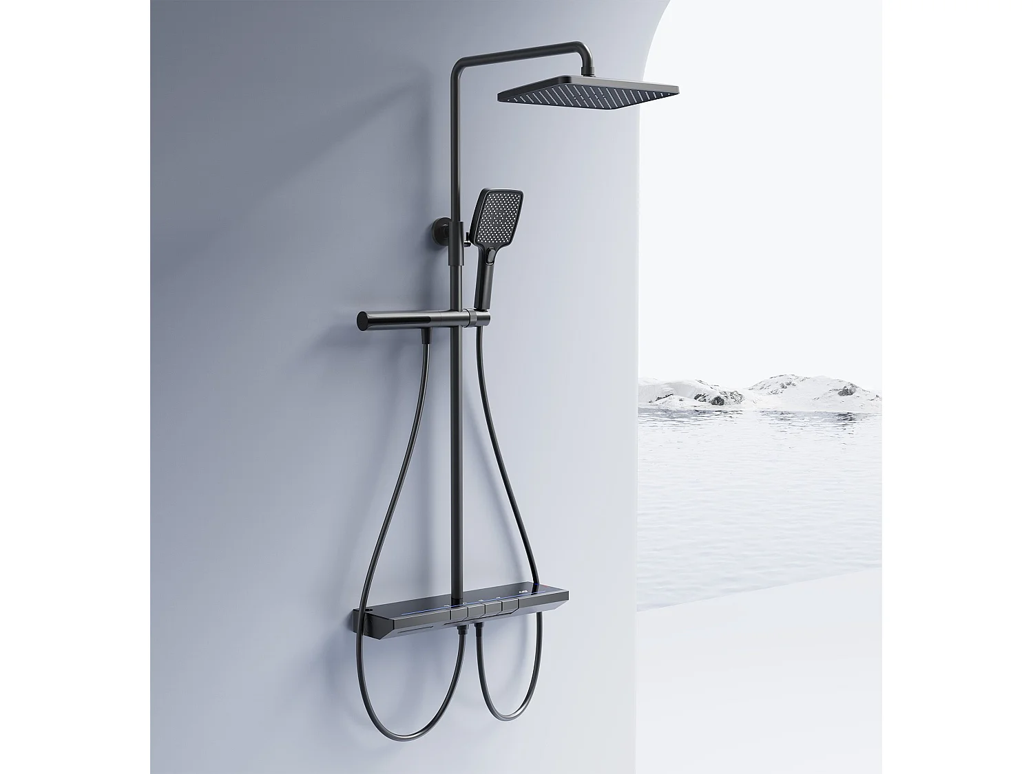 Kit De Douche Rea Pedro Thermostat Titanium