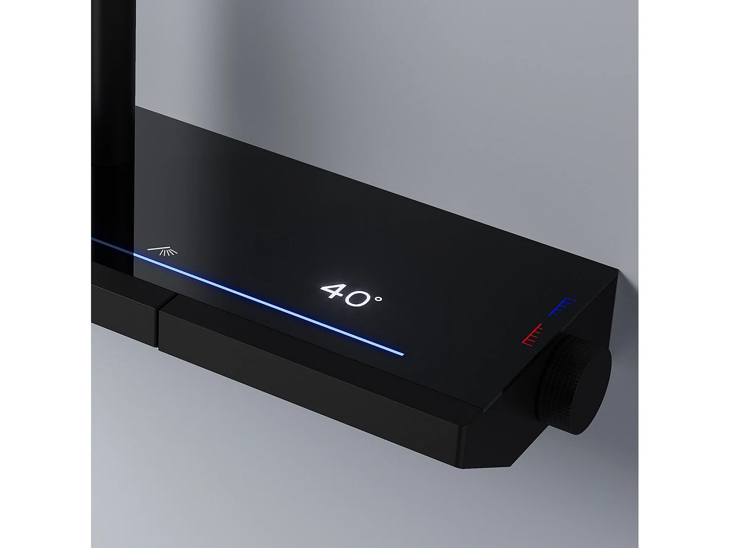 Kit De Douche Rea Pedro Thermostat Black