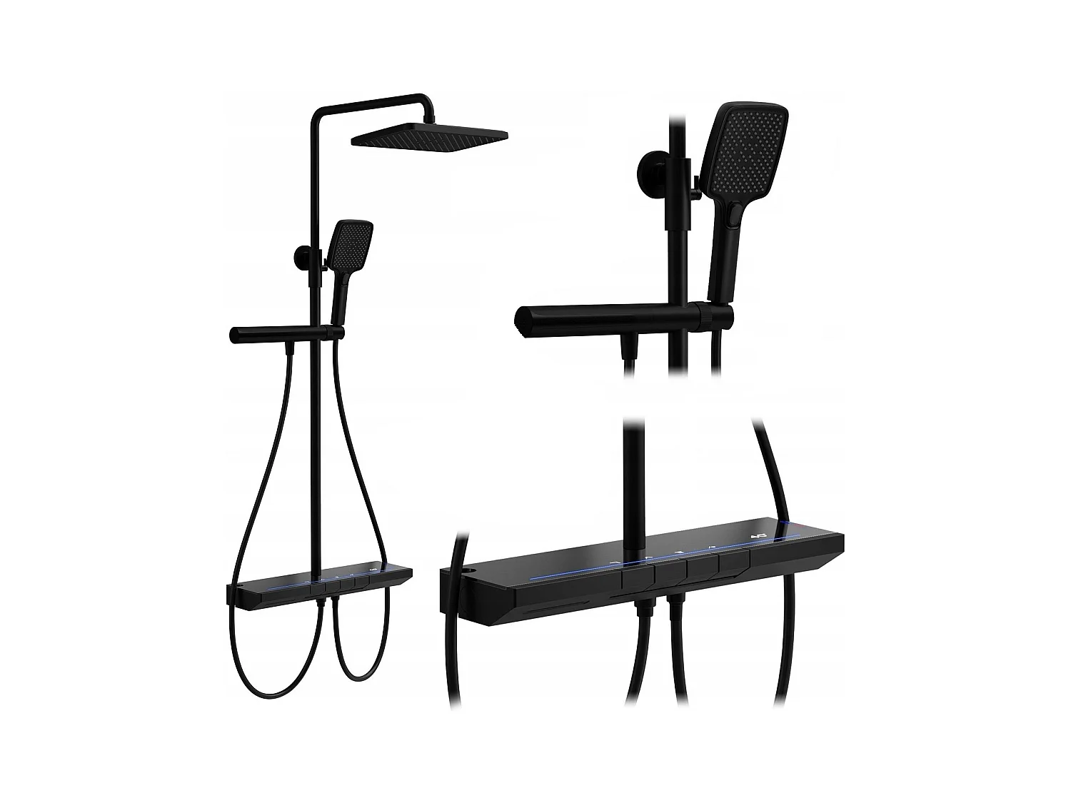 Kit De Douche Rea Pedro Thermostat Black