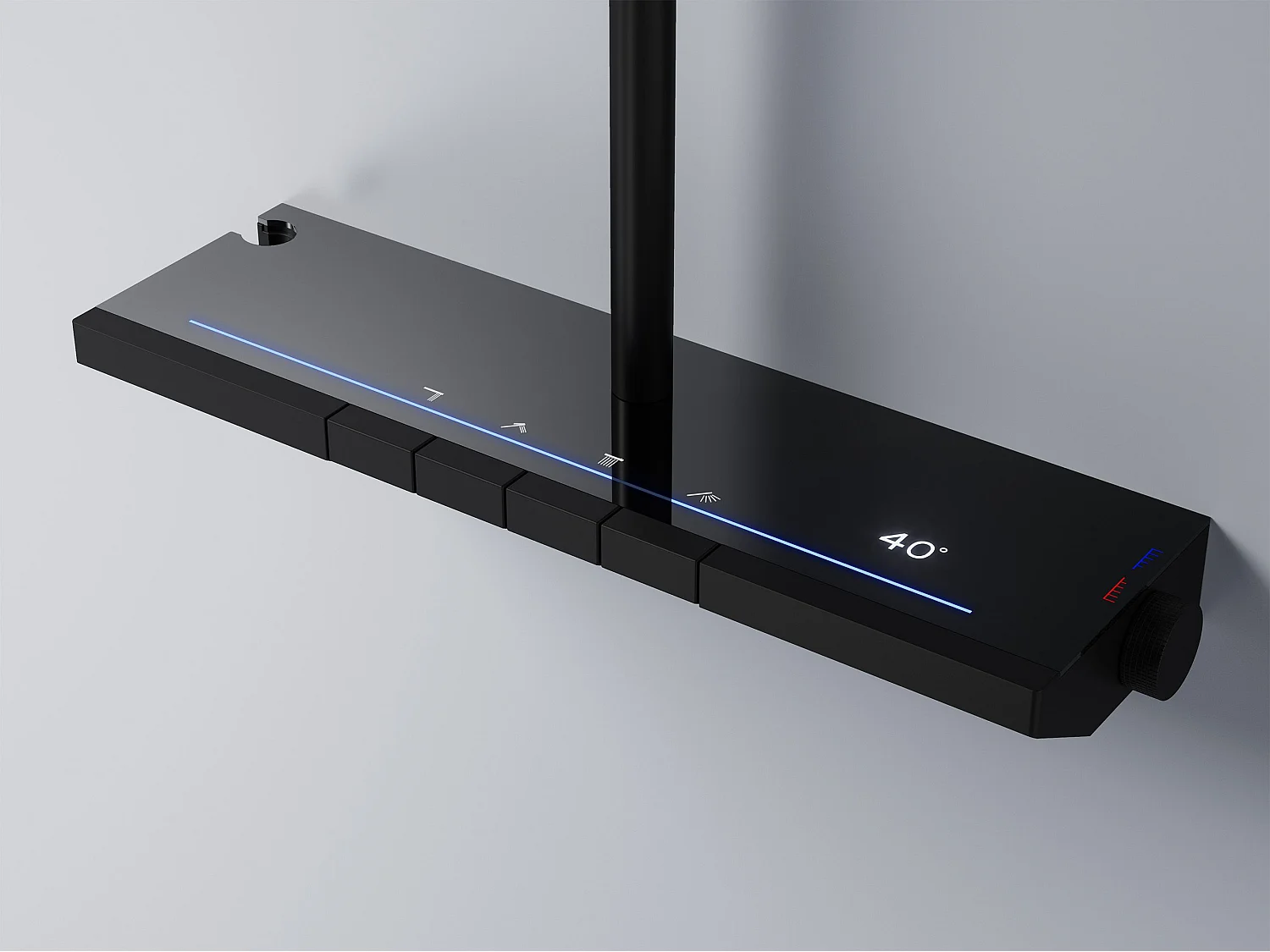 Conjunto De Duche Rea Pedro Thermostat Black