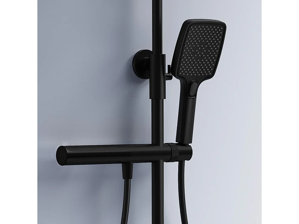 Conjunto De Duche Rea Pedro Thermostat Black