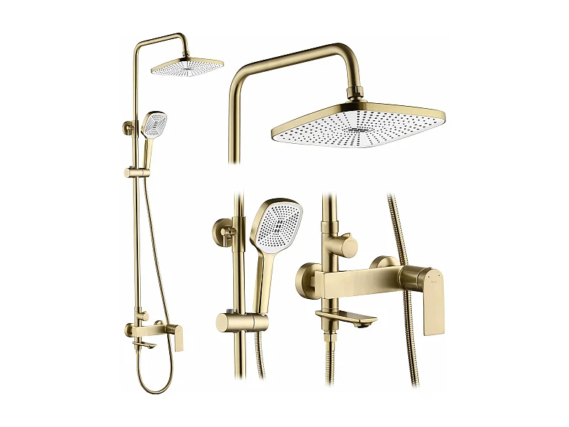 Kit De Douche Rea My1902-78Gg Storm Brush Gold