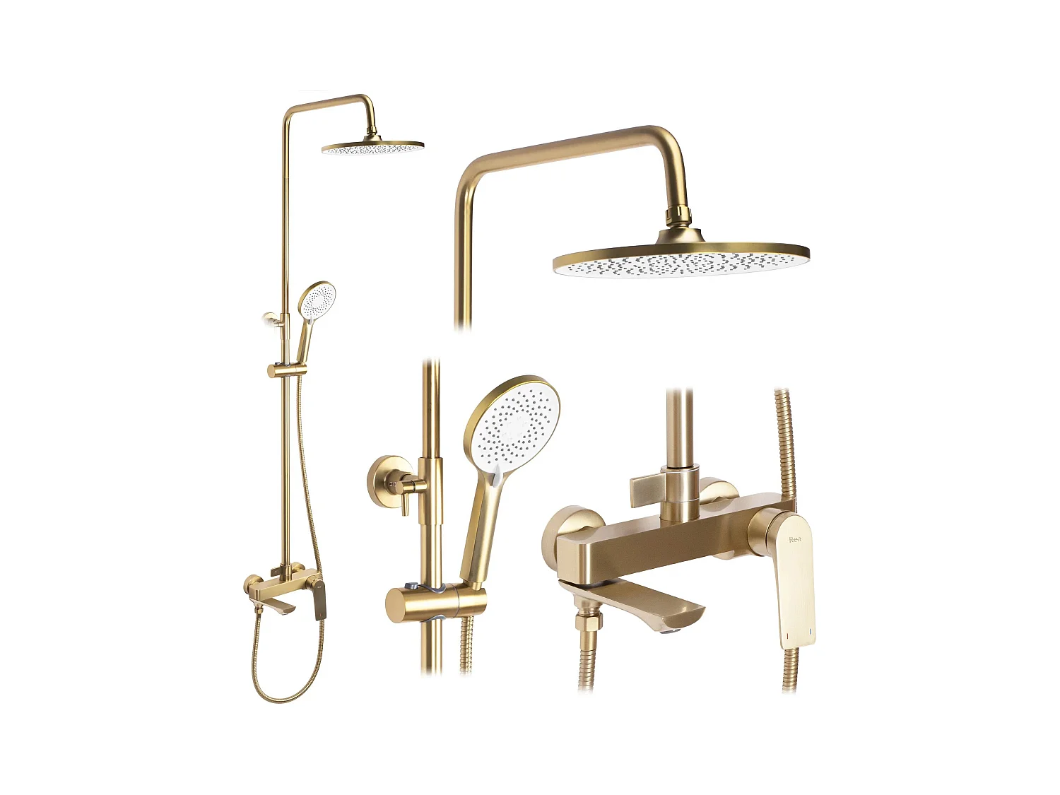 Kit De Douche Rea Avalon Brush Gold
