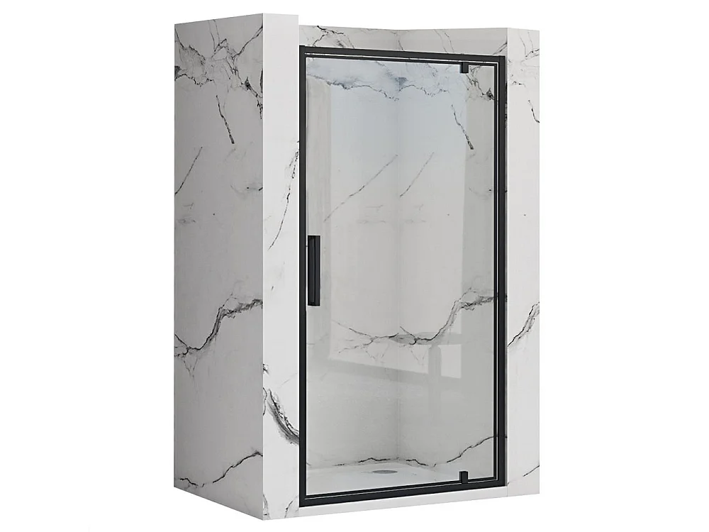 Porta De Duche Rea Rapid Swing 80 Black