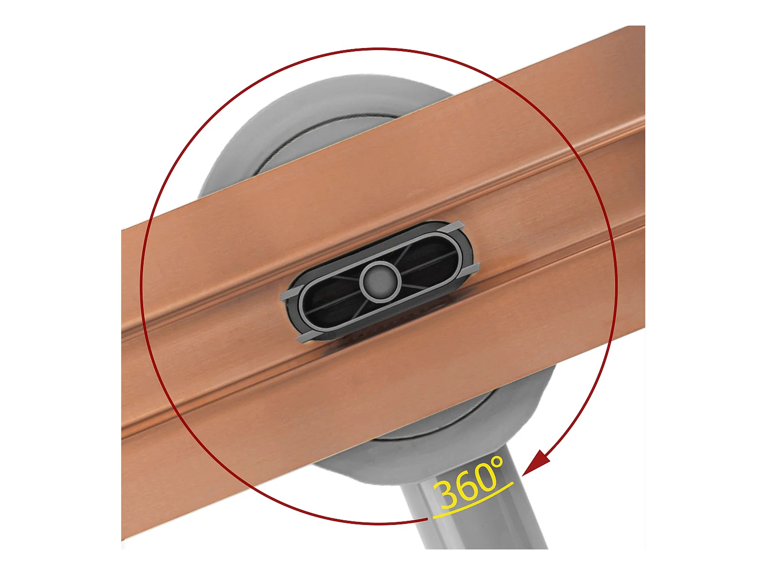 Drain Linéaire Rea Neox Slim Pro 900 Brush Copper