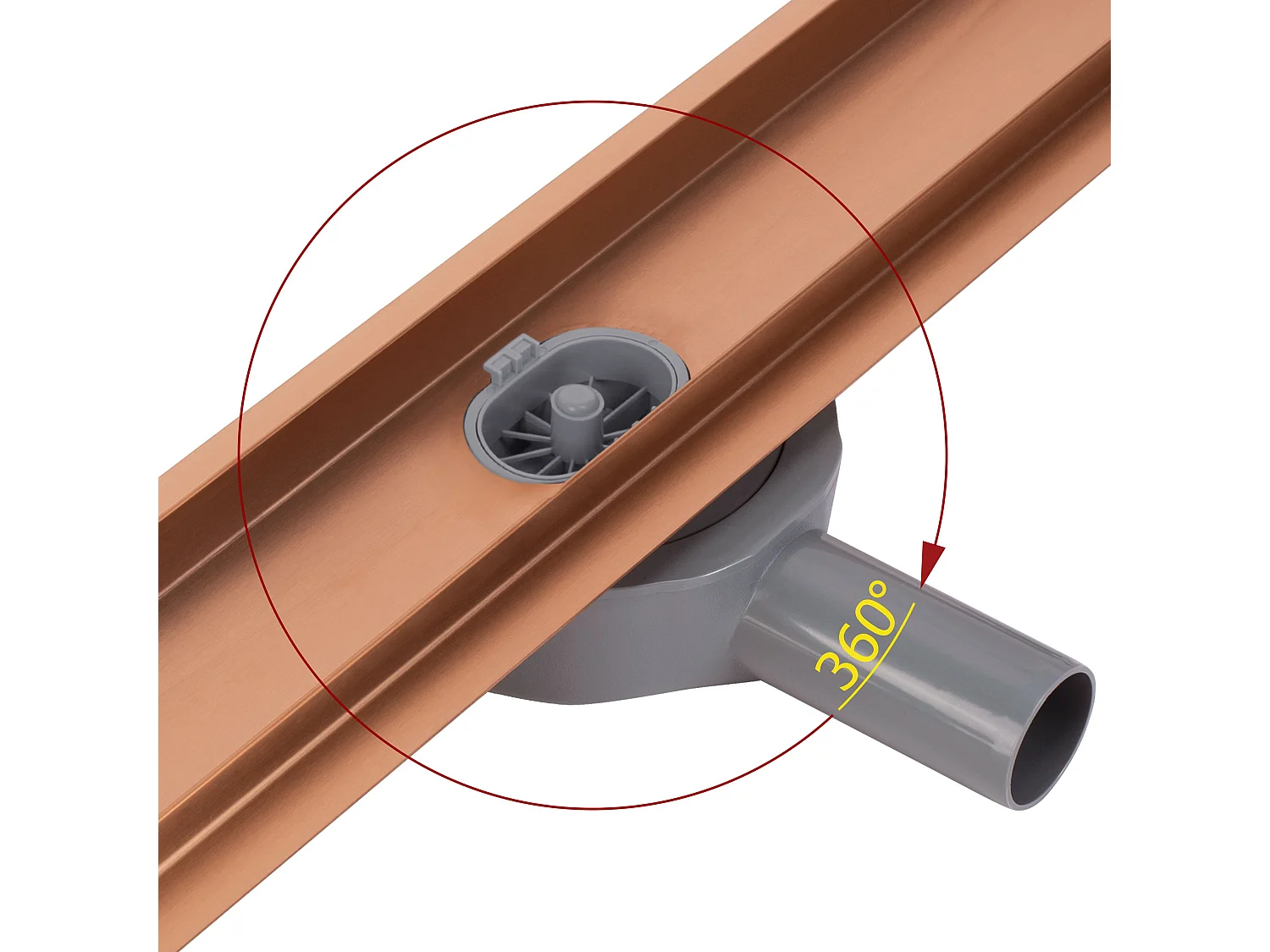 Lineaire Afvoer Rea Neox Pro 700 Brush Copper