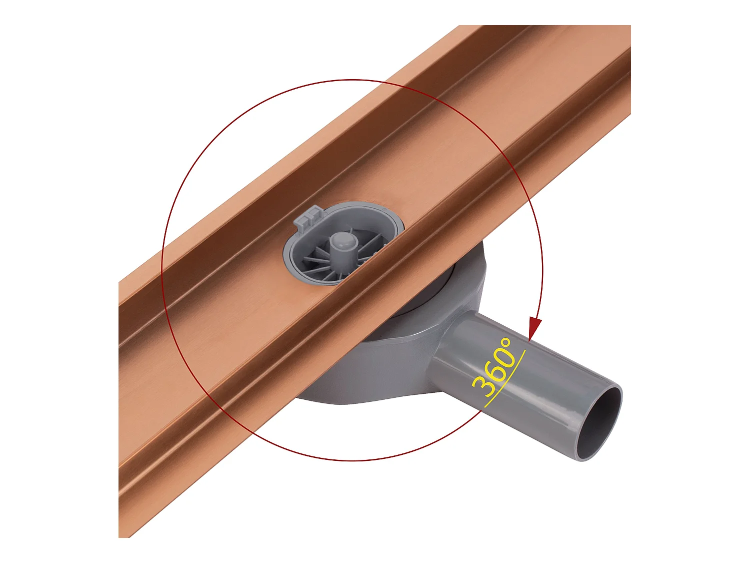Drain Linéaire Rea Neox Pro 700 Brush Copper