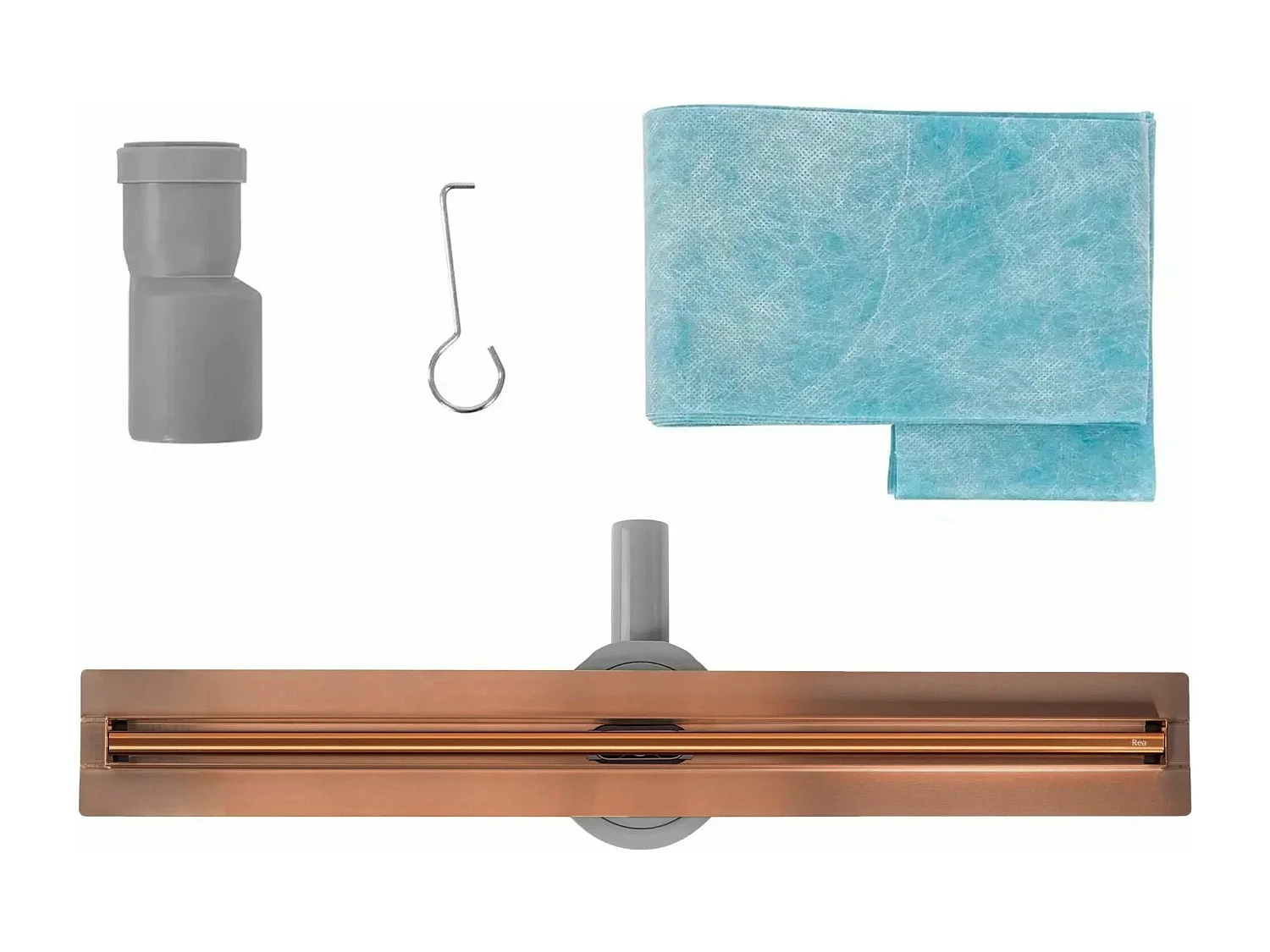 Drain Linéaire Rea Neox Slim Pro 600 Brush Copper