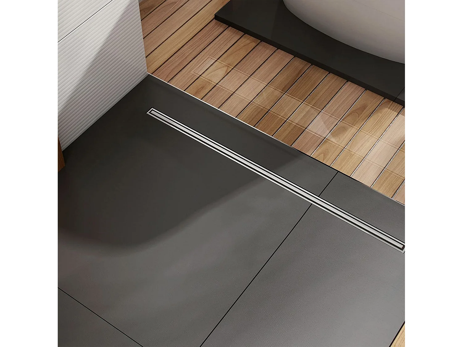 Drenaje Lineal Rea Eco360 Slim 90 Chrome