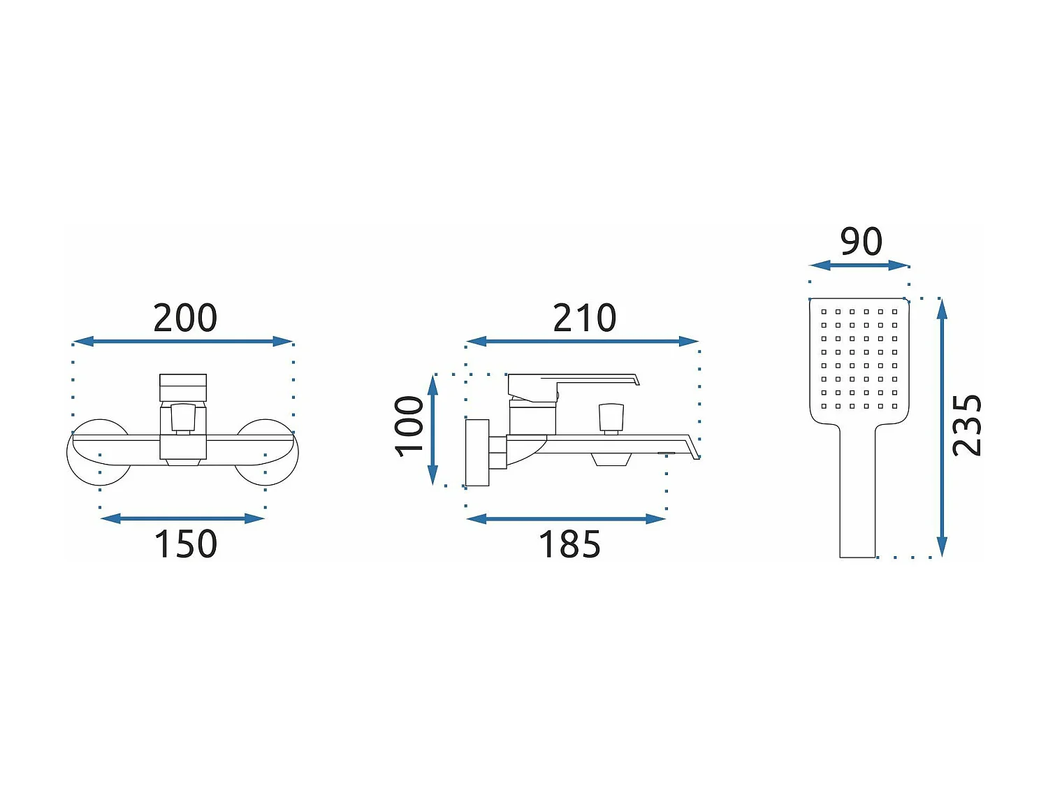 Robinet De Baignoire Rea My2061-3Gg Hass Brush Gold