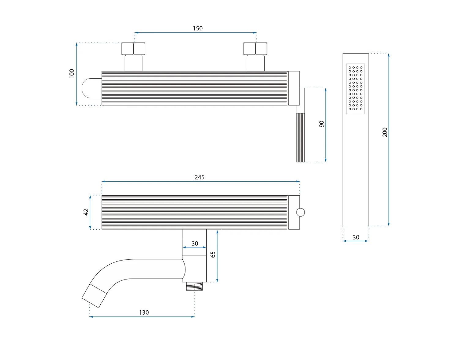 Wannenarmatur Rea Js-B34803Bg Argon Brush Gold
