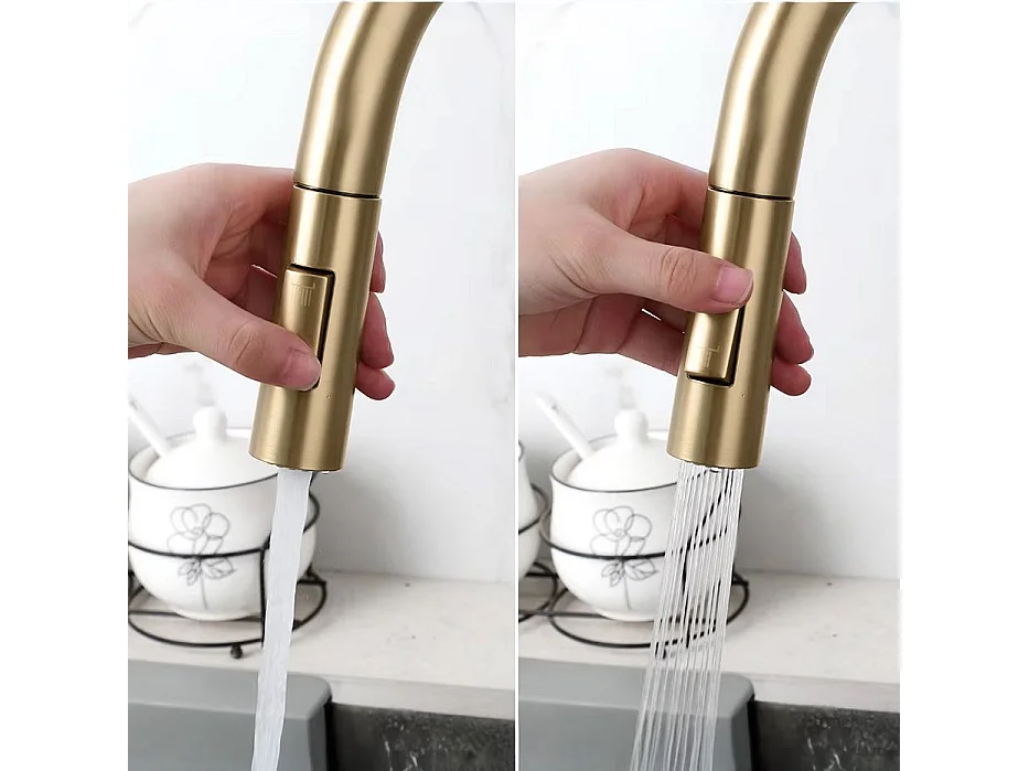 Robinet De Cuisine Rea Eco Fresh Brush Gold