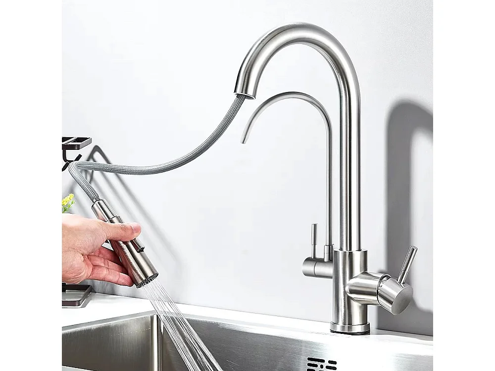 Robinet De Cuisine Rea Eco Fresh Brush Nickel