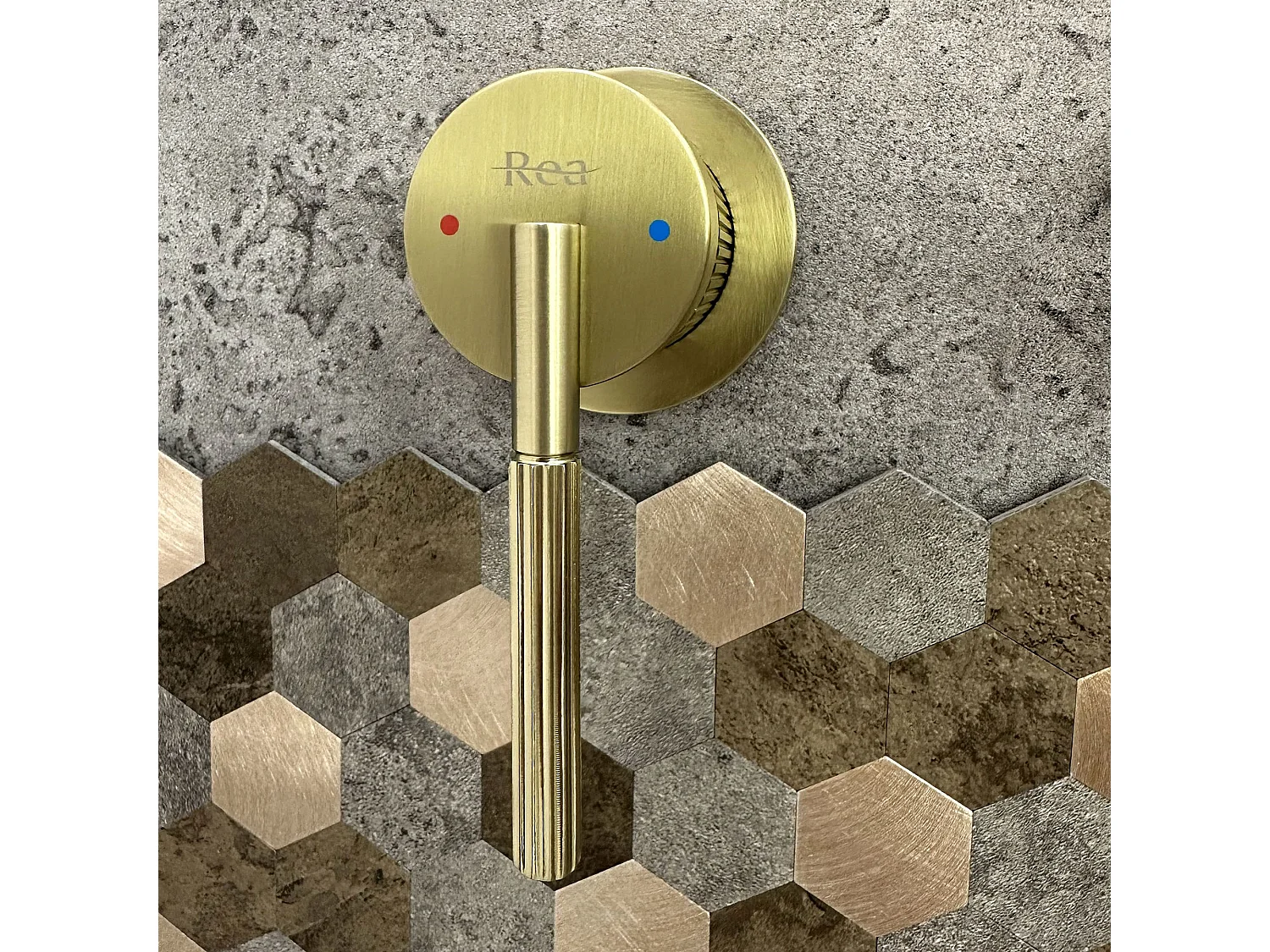 Robinet De Lavabo Encastré Rea Argon Js-622704-1Bg Brush Gold