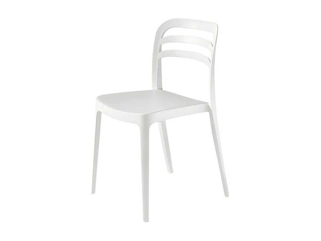 Juego de 4 sillas de comedor blancas "Guapa" en polipropileno cm 50x51 82h