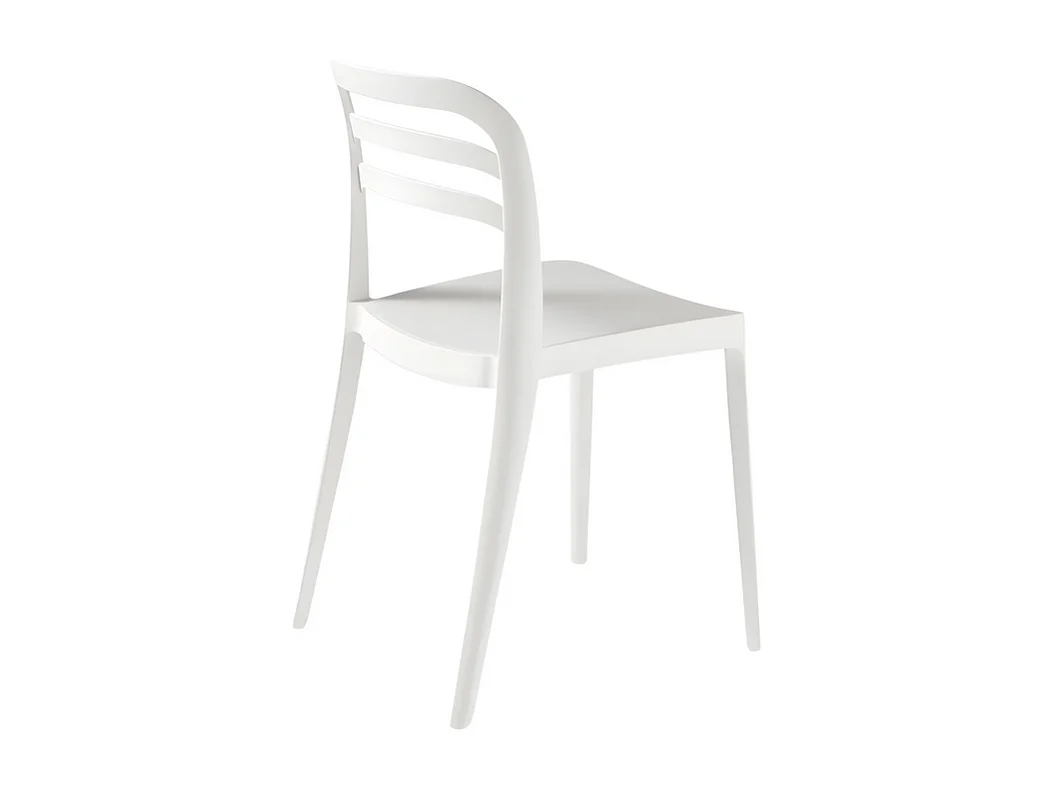 Juego de 4 sillas de comedor blancas "Guapa" en polipropileno cm 50x51 82h