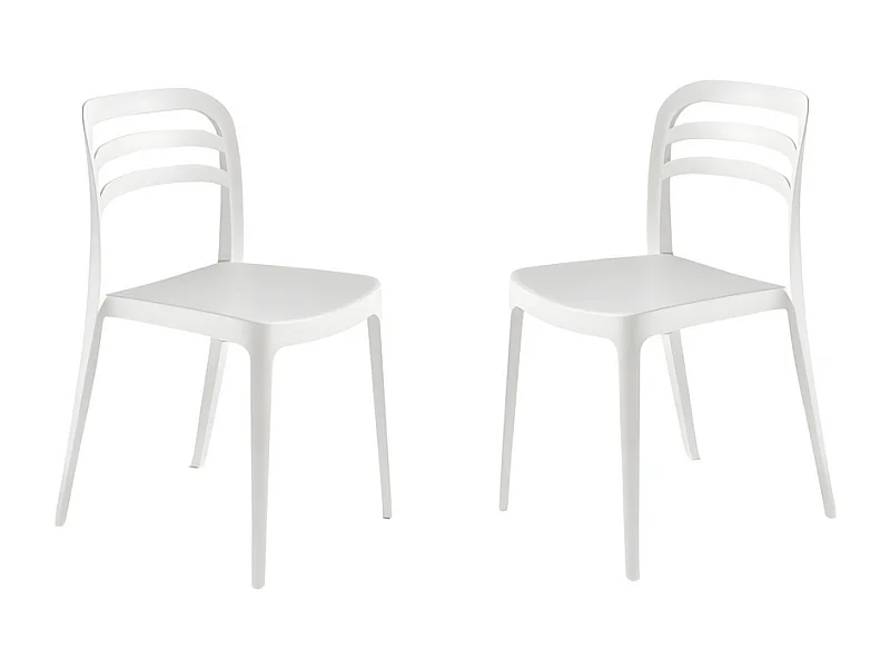 Juego de 4 sillas de comedor blancas "Guapa" en polipropileno cm 50x51 82h
