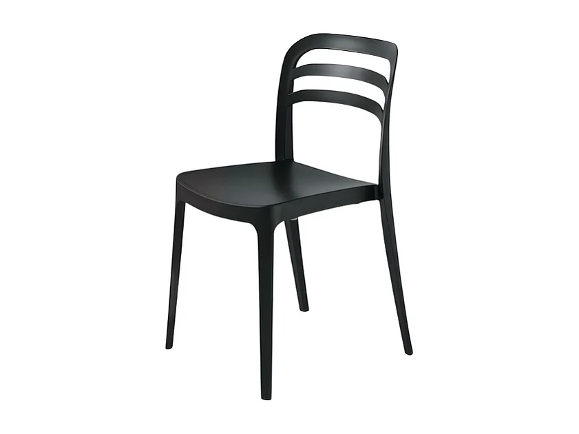 Zestaw 4 czarnych krzeseł do jadalni „Guapa” z polipropylenu cm 50x51 82h