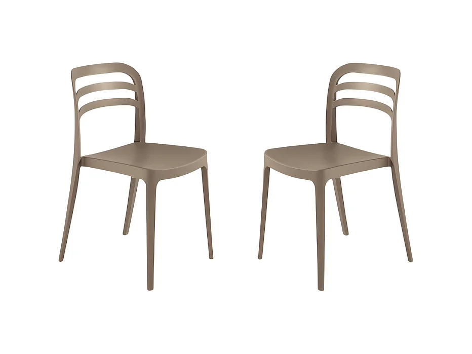 Lot de 4 chaises "Guapa" en polypropylène cm 50x51 82h