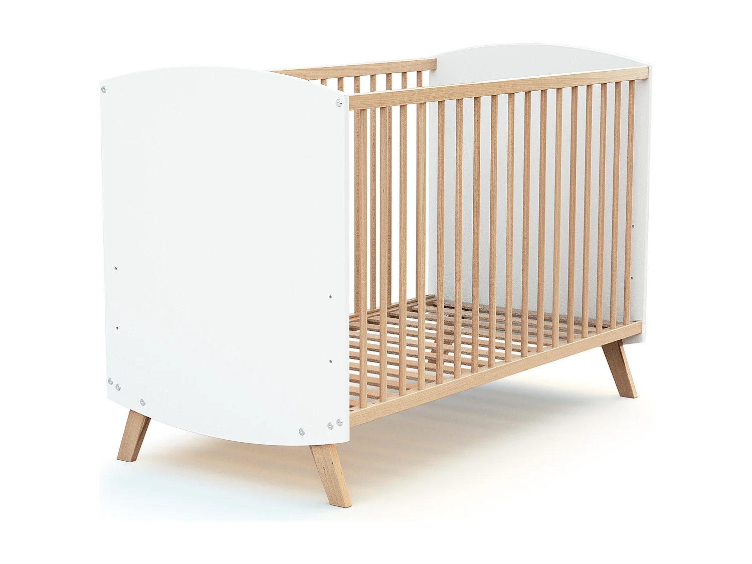 Lettino bambini legno - Bianco - 60 x 120 - 123 x 64 x 85 cm