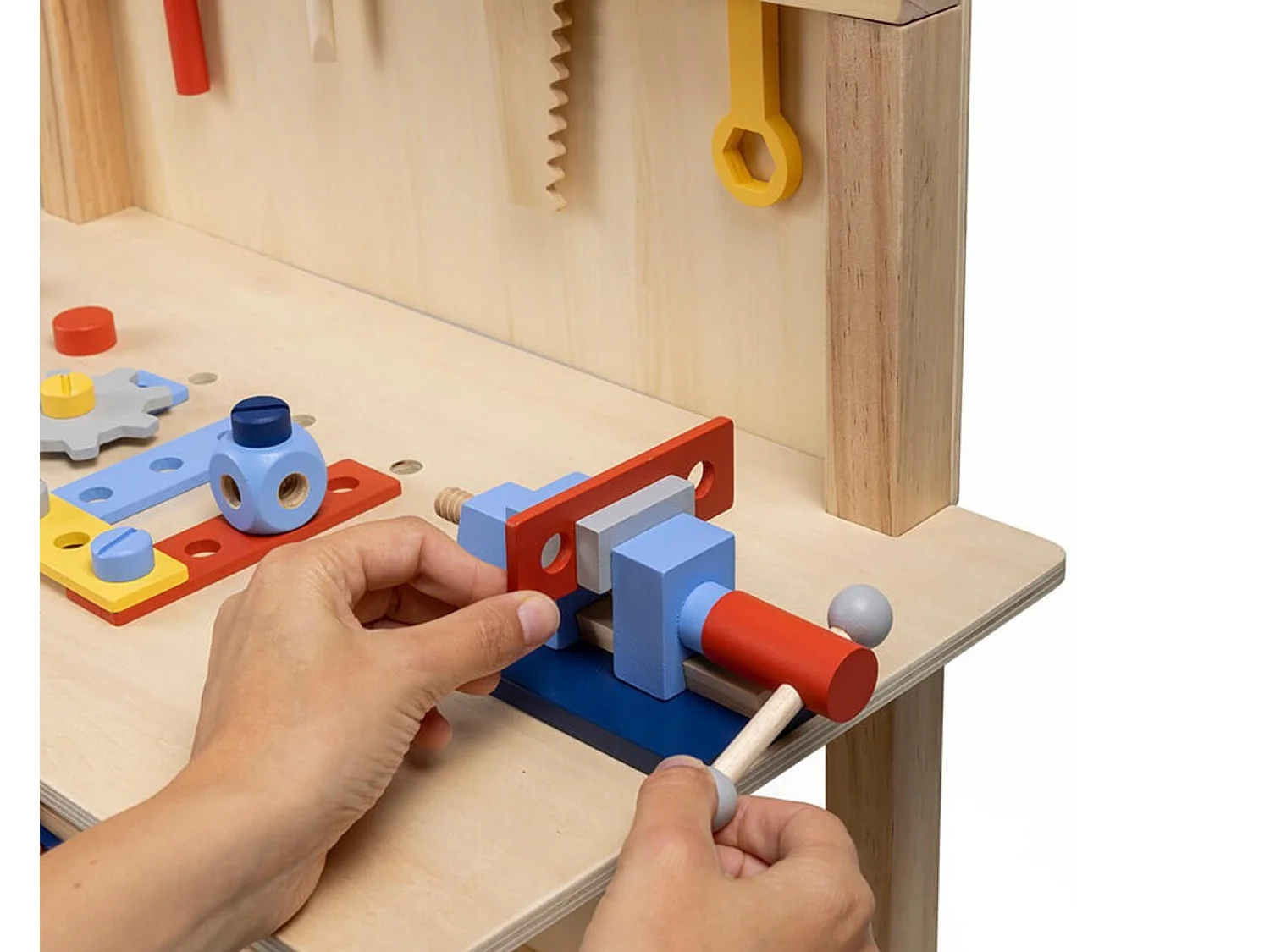 DIY-Werkbank aus Holz für Kinder im Alter von 3 bis 12 Jahren